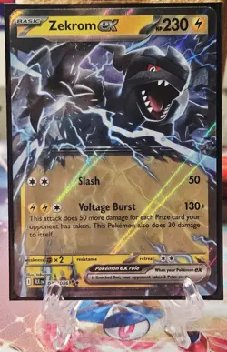 Pokemon Black Bolt Double Rare 034/086 Zekrom ex NM - Image 3