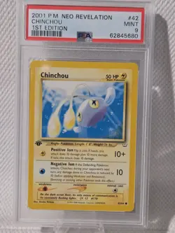 2001 POKEMON NEO REVELATION 1ST EDITION #42 CHINCHOU PSA 9 - Image 1