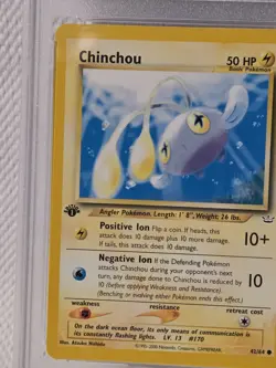 2001 POKEMON NEO REVELATION 1ST EDITION #42 CHINCHOU PSA 9 - Image 2