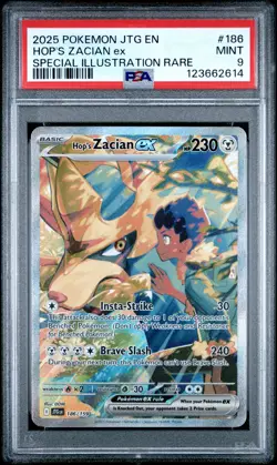 2025 POKEMON JTG EN-JOURNEY TOGETHER #186 HOP'S ZACIAN EX PSA 9 - Image 1