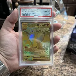 Mega Charizard X ex Gold Hyper Rare 130/094 PSA 10 Pokemon Phantasmal Flames - Image 2