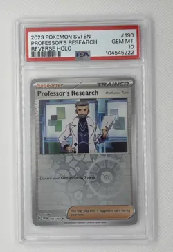 2023 Pokemon SVI EN Professor's Research #190 Reverse Holo PSA 10 Gem Mint 🌶🥵 - Image 1