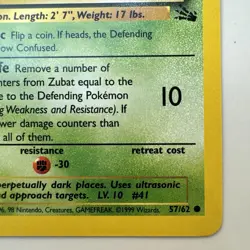 ZUBAT 70/82 COMMON TEAM ROCKET POKEMON 1ST EDITION NM - Image 5