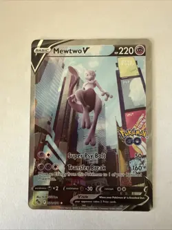 Mewtwo V (Alternate Full Art) 072/078 Pokemon GO Holo - Image 1