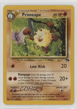 Primeape Pokemon Southern Islands Collection #18 2001 - Image 1