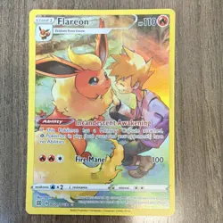 Pokemon Flareon TG01/TG30 Brilliant Stars Ultra Rare Holo 110 HP Ability - Image 1