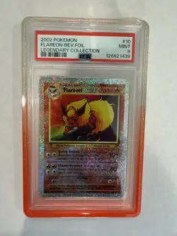 Pokemon Flareon Legendary Collection Reverse Holo 10/110 PSA 9 - Image 1