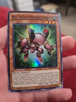 Yugioh - Beta the Electromagnet Warrior - Super Rare - 1st - SDMY-EN002 - LP - Image 1
