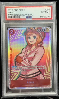 2023 One Piece CCG Koala OP05-0006 Awakening of the New Era English PSA 10 Gem - Image 1
