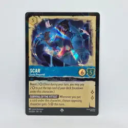 Scar Eerily Prepared 153/204 Disney Lorcana Whispers in the Well FOIL - Image 1