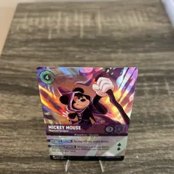 Disney Lorcana TCG the Mickey Mouse Wayward Sorcerer Card Enchanted- Mark on top - Image 2