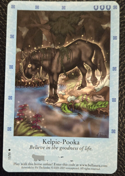 Bella Sara Kelpie-Pooka Card Single 11/55 Northern Lights Series Common - Image 1