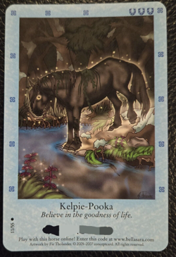 Bella Sara Kelpie-Pooka Card Single 11/55 Northern Lights Series Common - Image 2