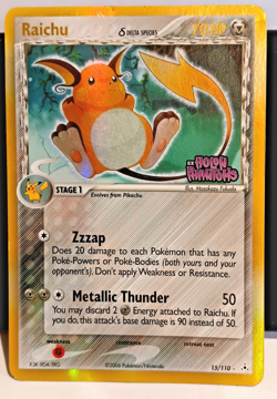 Raichu δ Delta Species 15/110 EX Holon Phantoms 2006 Holo Rare Pokemon Card - Image 2