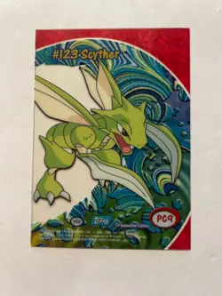2000 Topps Pokemon TV Animation Clear Card #123 Scyther PC9 - Image 2
