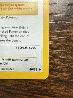 Pokemon TCG Igglybuff Neo Discovery Card 40/75 - Image 2