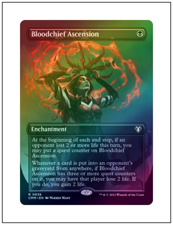 1x Bloodchief Ascension, Borderless Art Foil, Commander Masters, Magic MTG NM - Image 1