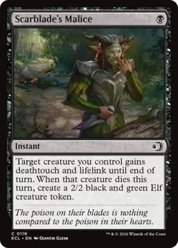 FOIL MTG Scarblade's Malice Lorwyn Eclipsed (ECL) C 119 NM Magic - Image 1