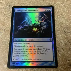 Magic the Gathering Corrupted Conscience Mirrodin Besieged Foil - Image 1