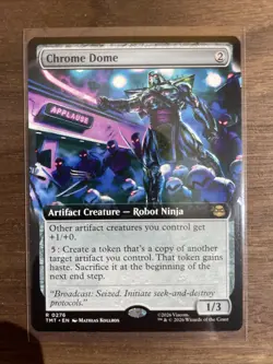 Chrome Dome (Extended Art) Rare MTG Ninja Turtles - Image 1