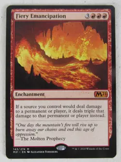 Fiery Emancipation MTG Magic the Gathering 2021 Core Set - Image 1