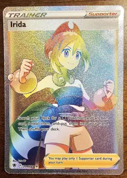 Pokemon TCG Irida (Secret Rare) 204/189 Swsh10: Astral Radiance Holo Full Art NM - Image 1