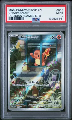POKEMON CHARMANDER Obsidian Flames ETB Promo 044 PSA 9 MINT - Image 1