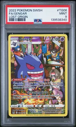 POKEMON GENGAR SWSH Lost Origin Full Art TG06/TG30 PSA 9 MINT - Image 1