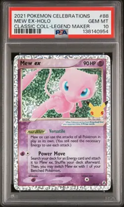 POKEMON MEW EX Classic Collection 088/092 PSA 10 GEM MINT - Image 1