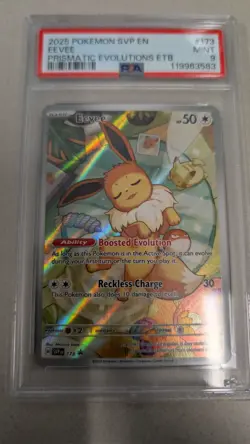 2025 POKEMON SVP EN-SV BLACK STAR PROMO #173 EEVEE PSA 9 - Image 1