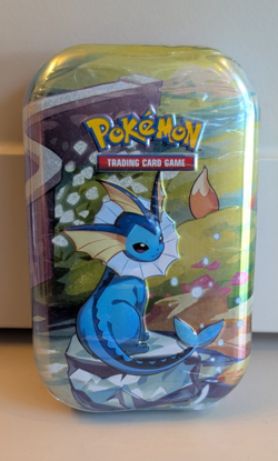 Pokemon TCG: Scarlet & Violet Prismatic Evolutions Mini Tin Vaporeon NEW SEALED - Image 1