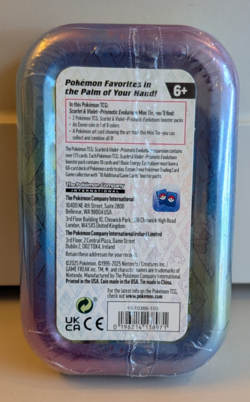 Pokemon TCG: Scarlet & Violet Prismatic Evolutions Mini Tin Vaporeon NEW SEALED - Image 2