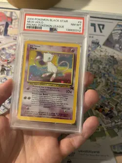 2000 Pokemon Black Star Mew Holo Promo Pokemon League #9 PSA 8 Cert# 138820312 - Image 5