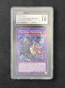 CGC 10 - The Dark Magicians RA04 Collector’s Rare 1st Ed. Yugioh! 2025 - Image 1