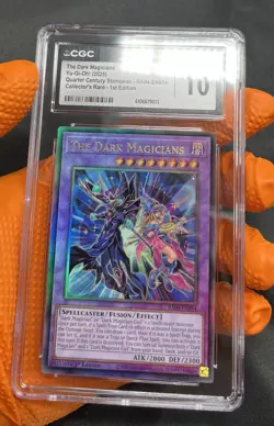 CGC 10 - The Dark Magicians RA04 Collector’s Rare 1st Ed. Yugioh! 2025 - Image 2