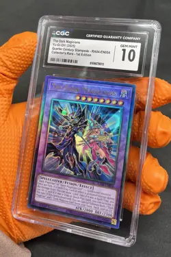 CGC 10 - The Dark Magicians RA04 Collector’s Rare 1st Ed. Yugioh! 2025 - Image 3