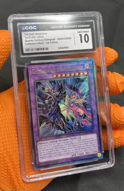 CGC 10 - The Dark Magicians RA04 Collector’s Rare 1st Ed. Yugioh! 2025 - Image 4