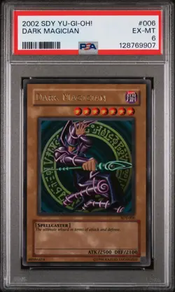 YUGIOH DARK MAGICIAN Ultra Rare Holo SDY-006 PSA 6 EXCELLENT - Image 1