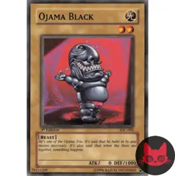 Yugioh Ojama Black IOC-002 Common 1st Edition NM - Image 1