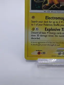 2007 Pokemon TCG DP21 Raichu Black Star Promo Holo Card Diamond & Pearl - Image 4