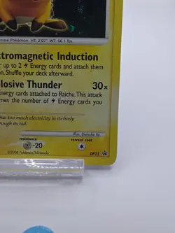 2007 Pokemon TCG DP21 Raichu Black Star Promo Holo Card Diamond & Pearl - Image 5