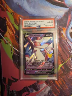 PSA 8 Dark Sylveon V SWSH BSP #134 Celebrations Collection Promo Cards Holo WOW - Image 1
