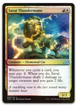 Savai Thundermane #205 (Foil) (NM) Ikoria IKO Magic MTG - Image 1
