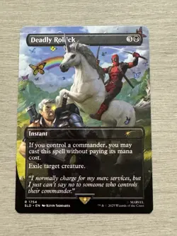 MTG Deadly Rollick (1754) *Rainbow Foil* Secret Lair: Deadpool MT/NM Free Ship - Image 1