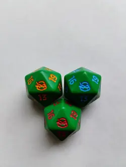 TMNT Magic The Gathering Set of 3 Spindown Dice - Image 1