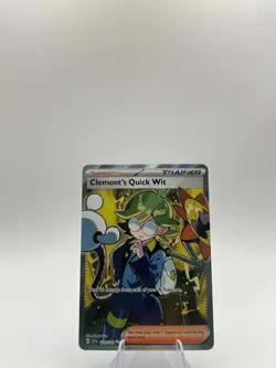 Clemont's Quick Wit 229/191 Full Art Ultra Rare Holo Pokemon Surging Sparks NM - Image 1