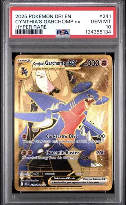 Cynthia's Garchomp ex #241/182 PSA 10 2025 Pokemon Destined Rivals - Image 1