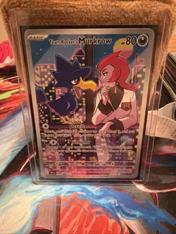 Pokemon Team Rocket's Murkrow 200/182 Sv10: Destined Rivals Holo - NM - Englisch - Image 4
