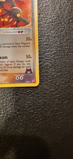 Pokemon Team Magma's Aggron Ex Team Magma vs. Team Aqua 7/95 Holo LP - Image 2