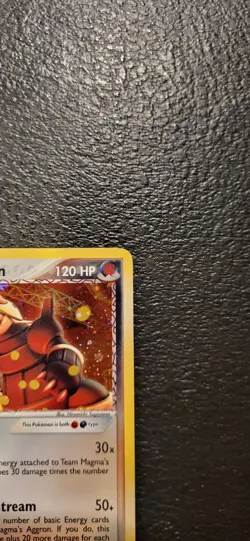 Pokemon Team Magma's Aggron Ex Team Magma vs. Team Aqua 7/95 Holo LP - Image 3
